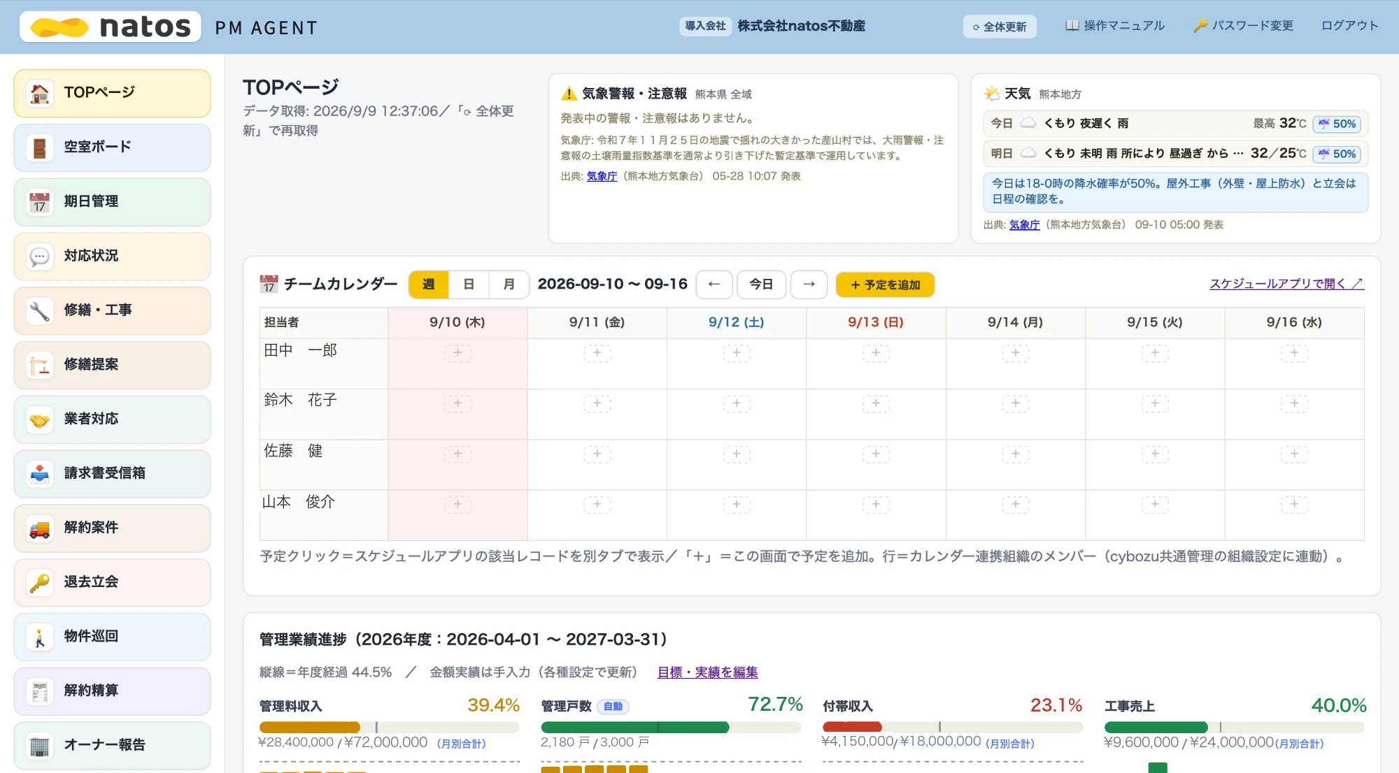PM AGENT のTOPページ